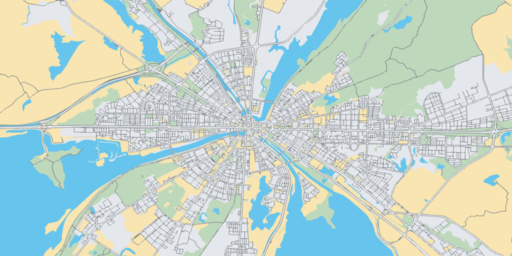 Detailed Bangalore City Map Vector Clean Modern Street Design
