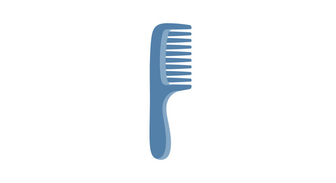 Blue plastic wide tooth comb.