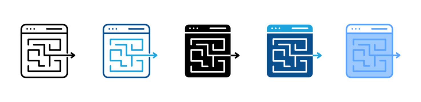 Evacuation Plan web icon with multiple style and collection