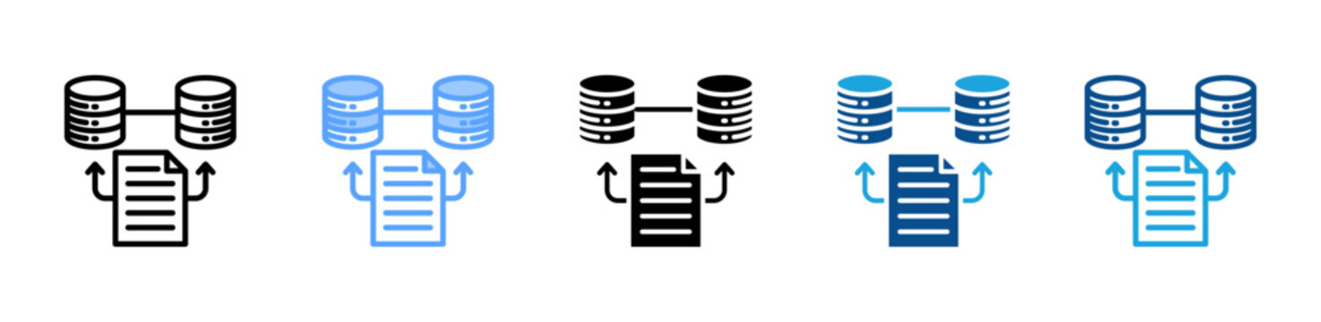 Redundancy web icon with multiple style collection
