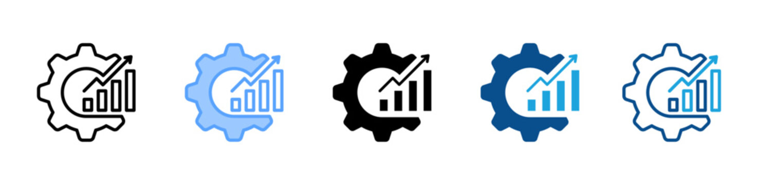Optimization web icon with multiple style collection