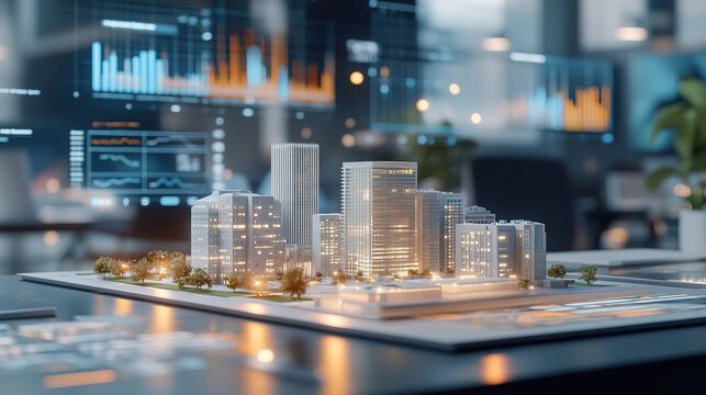Visualize 3D financial models and big data concepts	
