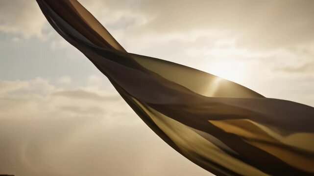 Flowing fabric in sunlight ideal for sleek commercial backgrounds and title sequences