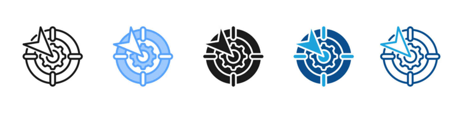 Accuracy web icon with multiple style collection