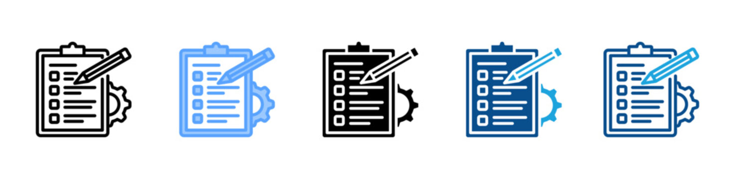 Task web icon with multiple style collection
