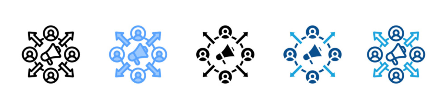 Outreach web icon with multiple style collection