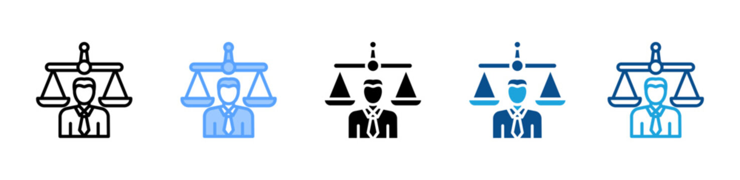 Ethics web icon with multiple style collection