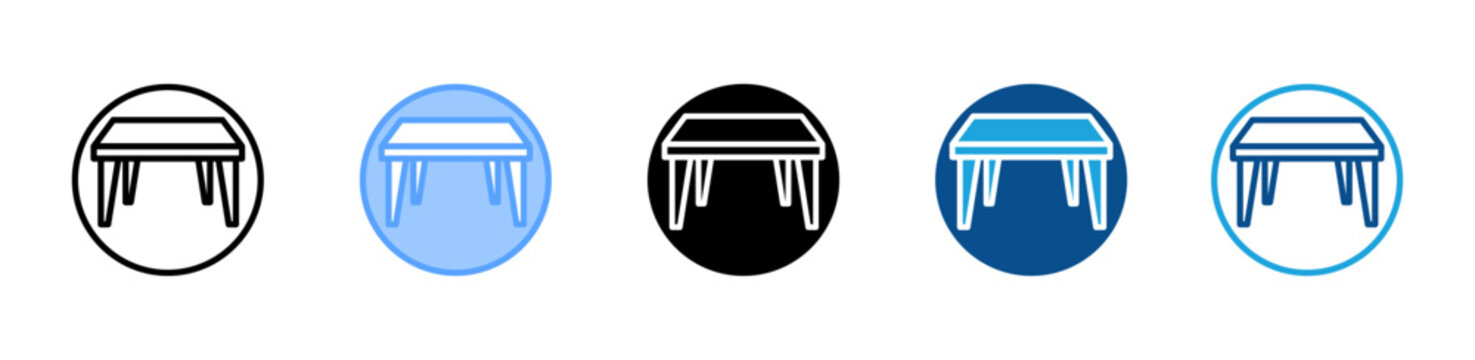 Table web icon with multiple style collection
