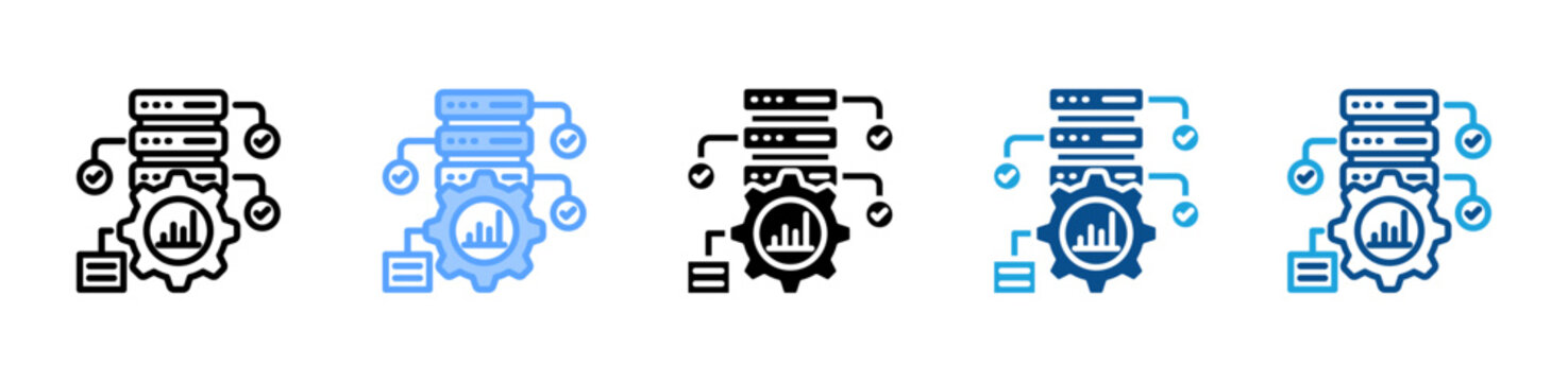 Optimization web icon with multiple style collection