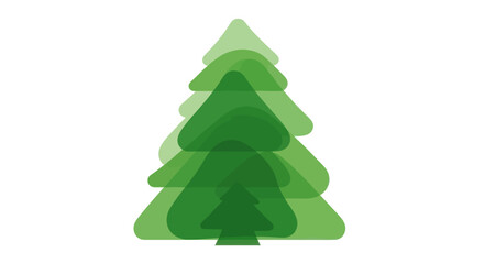 Obraz premium Abstract Green Christmas Tree Layers Overlay Effect