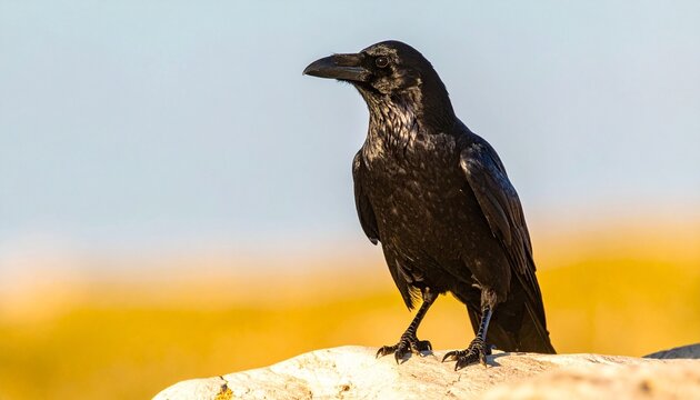 Common raven sitting