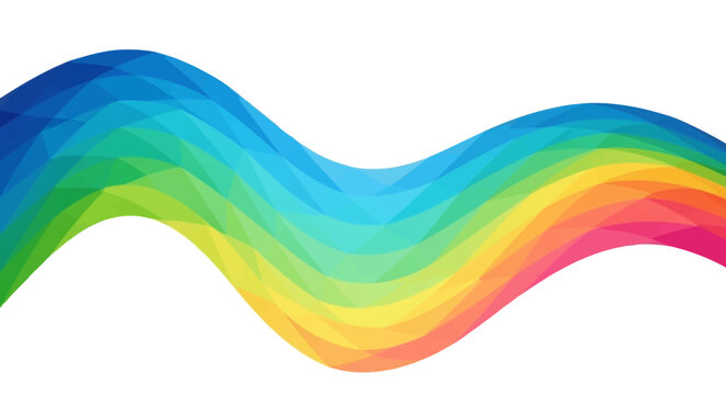 Abstract Colorful Low Poly Wave Background