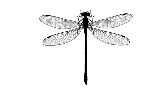 Dragonfly Insect Macro Closeup View.