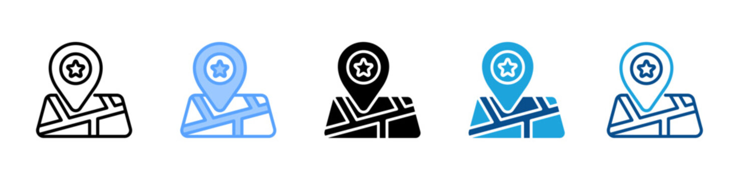 Event Venue web icon with multiple style collection