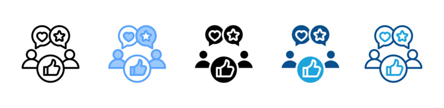 Engagement web icon with multiple style collection