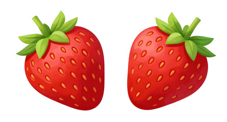 strawberry, fruit, red, fresh, berry, sweet, juicy, food, organic, healthy, leaf, green, natural, ripe, isolated, white, simple © mrpixel