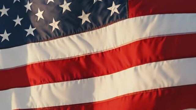 Waving American flag closeup ideal for sleek commercial backgrounds and title sequences