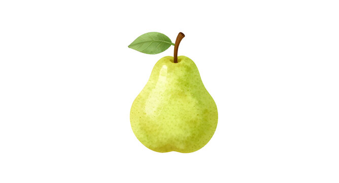 green pear fruit, fresh pear with leaf, organic fruit illustration, juicy pear design, healthy food graphic, white background pear, natural sweet fruit, farm fresh produce, single pear clipart, ripe g