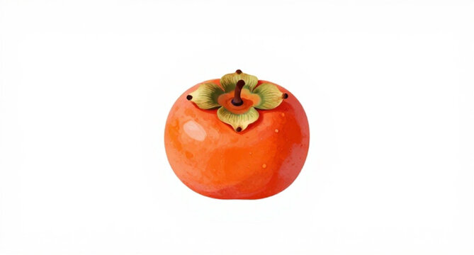 persimmon fruit illustration, diospyros kaki fruit, japanese persimmon design, oriental persimmon fruit, ripe orange persimmon, fresh sweet fruit, organic tropical produce, white background persimmon,