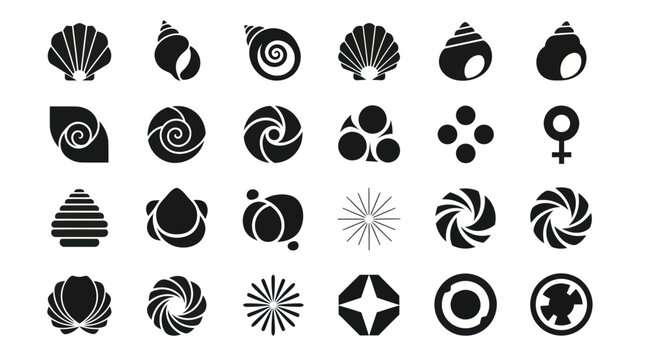 Abstract shell and circular geometric designs