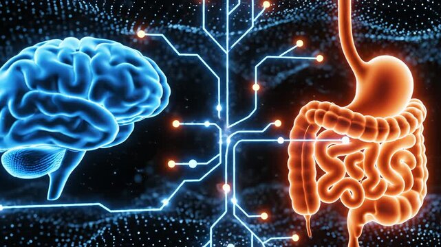 brain and gut connection symbolizing digital transformation and future innovation