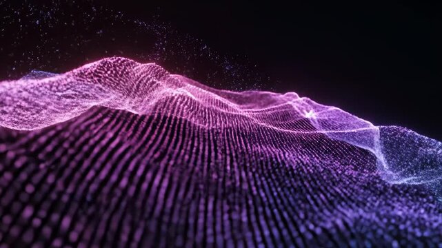 Digital abstract wave pattern for creative digital media and visual arts