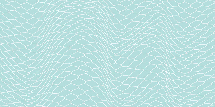 Seamless geometric truchet pattern. White and blue wavy background, illustration, eps 10