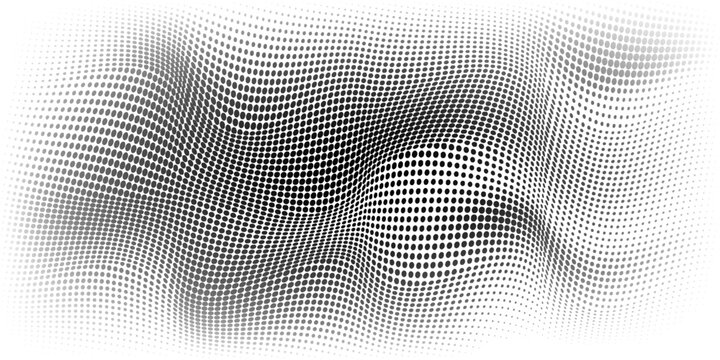 Halftone faded gradient texture. Grunge halftone grit background. White and black sand noise wallpaper. Retro pixilated vector backdrop, illustration