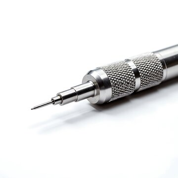 Precision metal pin vise with fine micro drill bit