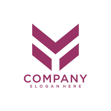 A modern company logo features geometric shapes and text on a white background.