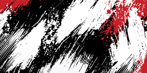 Gaming esport background striking stripes electric banner vector illustration design red black grunge brush wing comic pattern modern abstract concept livery stripes decal paint splash splatter.eps 10 © Samsul