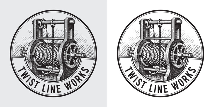 Twist Line Works Vintage Industrial Rope Winding Machine