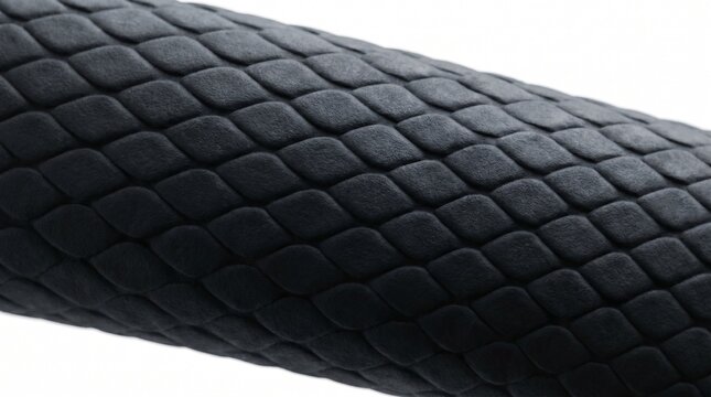 Dark matte snake scales with low reflection and soft texture. Isolated on White background