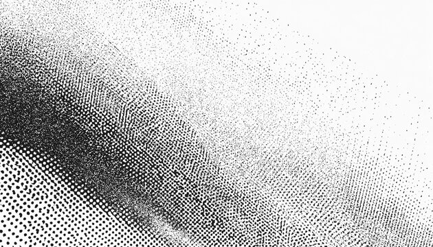 Black abstract dotted grunge texture effect isolated PNG cutout, transparent background