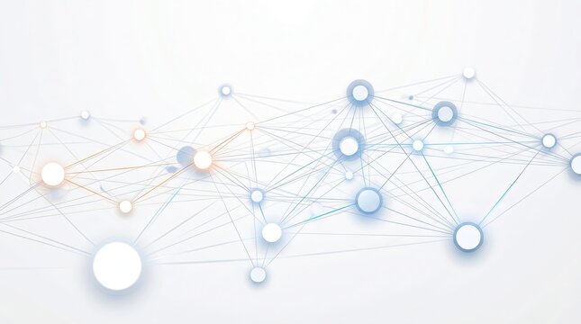 Soft Blue Network Nodes Minimal Technology Background