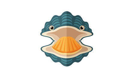 Cartoon Oyster with Pearl © Laris