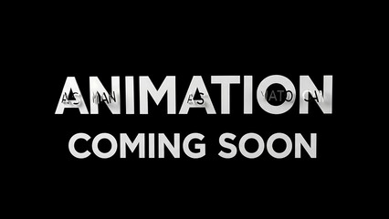 Fototapeta premium Animation Coming Soon White Text.