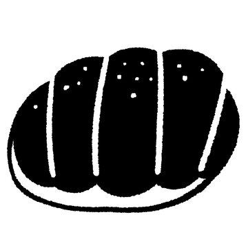 Salt bread logo illustration