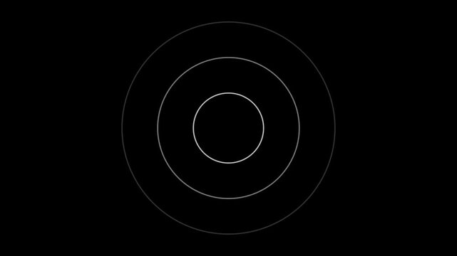 Concentric Circles on a Black Canvas: Simple yet powerful, three nested circles form a visual symphony against the deep, dark backdrop.