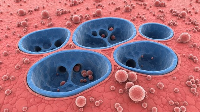 Cellular structure with organelles