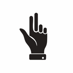 Obraz premium Black Silhouette of a Hand Making a Gun Gesture