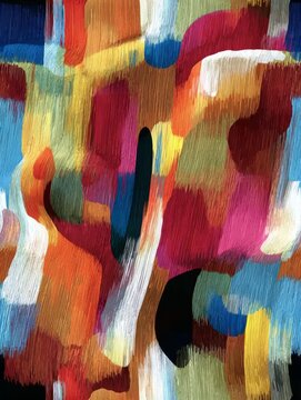 Vibrant abstract brushstroke texture art background with dynamic color flow and layered composition