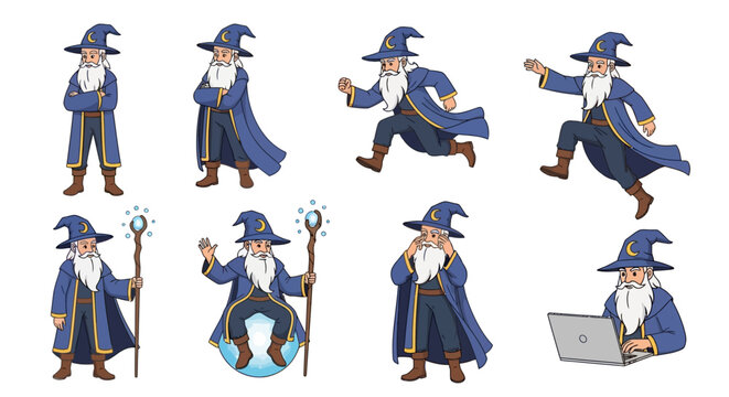 Collection of Wizard Poses and Actions.