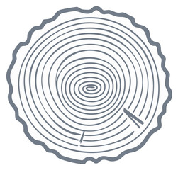 Fototapeta premium Abstract tree ring pattern illustration representing natural growth and time