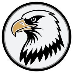 Obraz premium Majestic Eagle Head Emblem Profile Illustration Symbol
