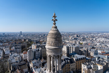 Paris and Montmarte cityscape viewed from the dome of the Sacre Coer Basilica © Zach
