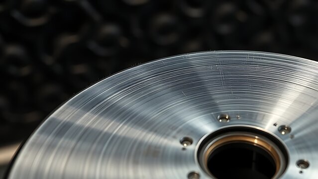 workpiece. A metal workpiece with precise grinding marks, highlighting industrial craftsmanship and texture. safety posters.
