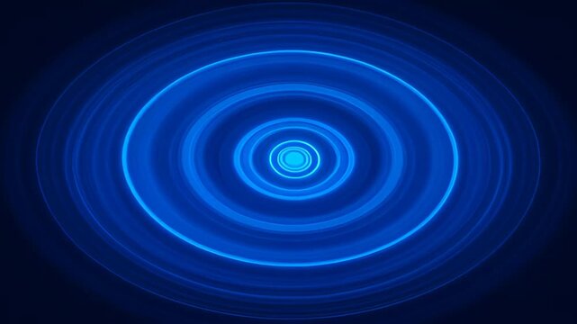 Blue abstract glow rings create elegant business circular concentric cycle design with modern vortex light pattern and concentric elegance business blue abstract style