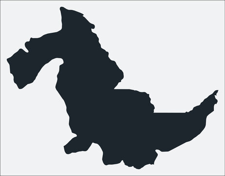 Ucayali, PE, Peru map. Just a simple border map. Shape of the region. Flat boundary outline. Vector illustration.
