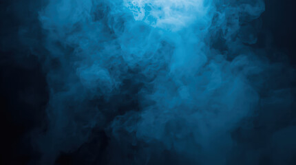 Fototapeta premium Blue smoke cloud with soft light diffusion and subtle fog atmosphere